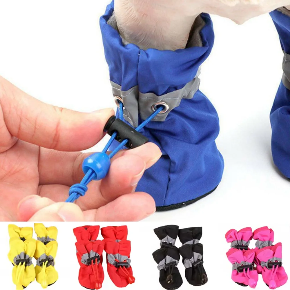 Waterproof Pet Dog Shoes 4pcs/set For Small Cat Dogs