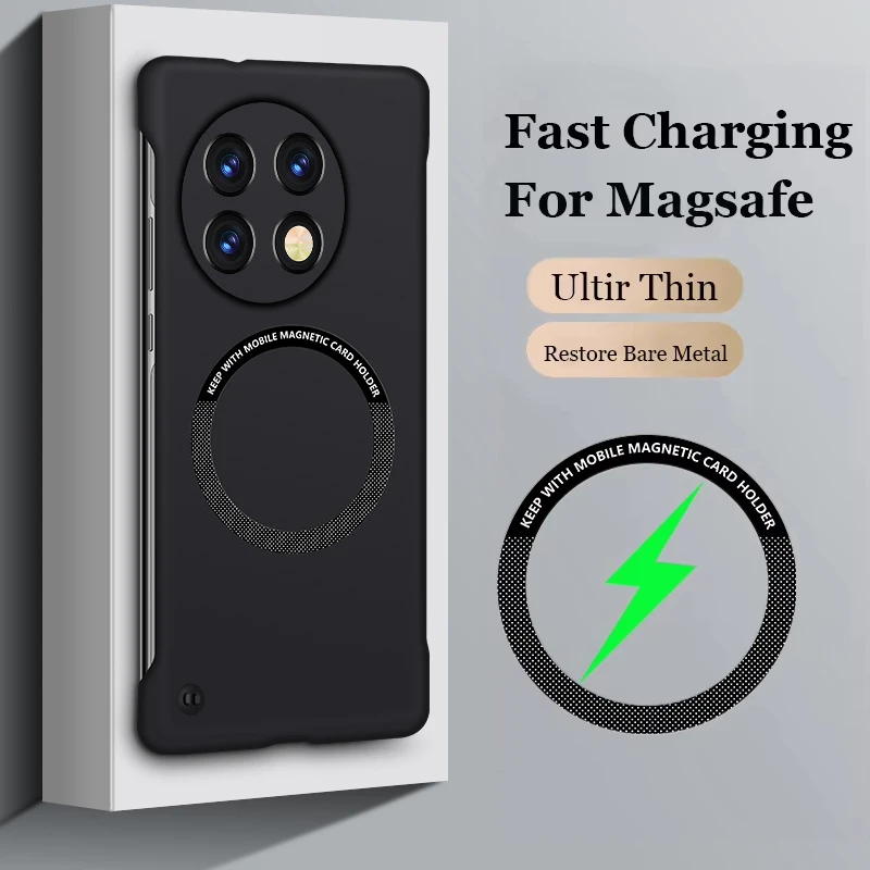 Luxury Frameless Slim Matte Magnetic Shockproof Hard Cover