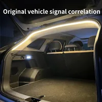 Car high brightness trunk lighting ambient light interior decoration LED wiring free automatic sensing tailgate light strip 5