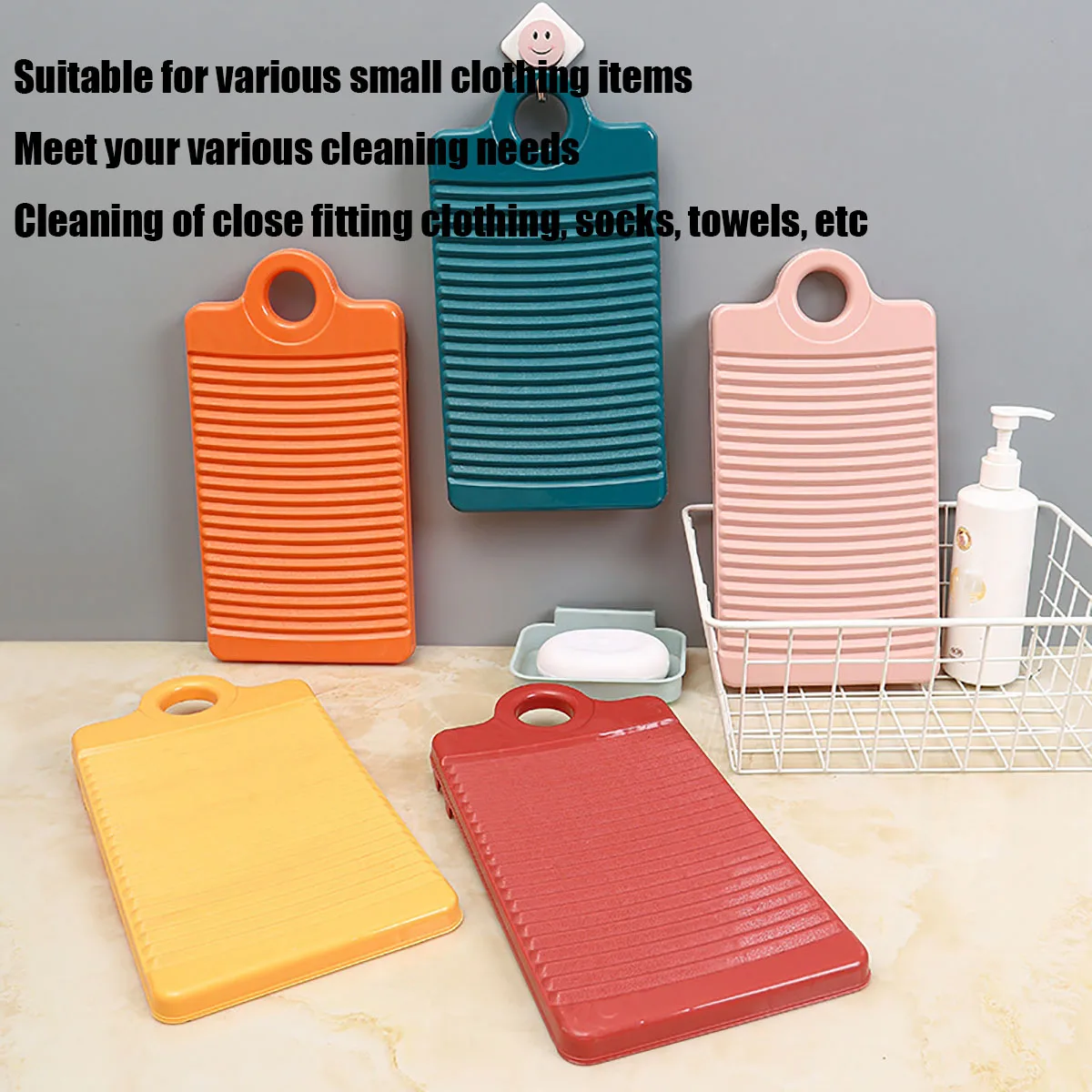 Mini Plastic Washboard Washing Board Portable Laundry Board Shirts Cleaning Laundry for Clothes Underwear
