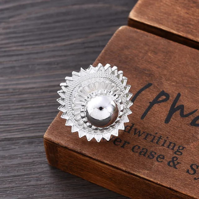 Silver Plated Fashion Ethiopian Big Size Earrings/2PCS Pendant/Ring Jewelry Set Silver Plate Africa Bride Wedding Eritrea  Gift 5