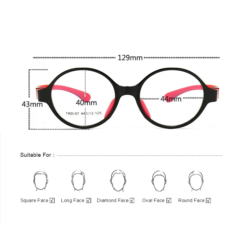Optical Children Glasses Frame Boy Girl TR90 Silicone Flexible Protective Myopia Prescription Kids Glasses Eyeglasses Eyewear