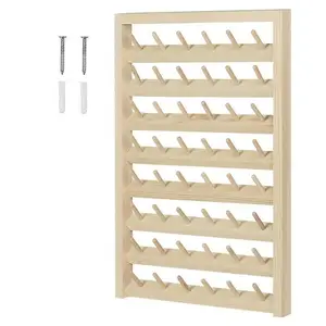 Wooden Thread Rack Foldable Spool Stand Braiding Rack Double-sided  120-Spool Thread Organizing Rack For Cross Stitches Embroider - AliExpress