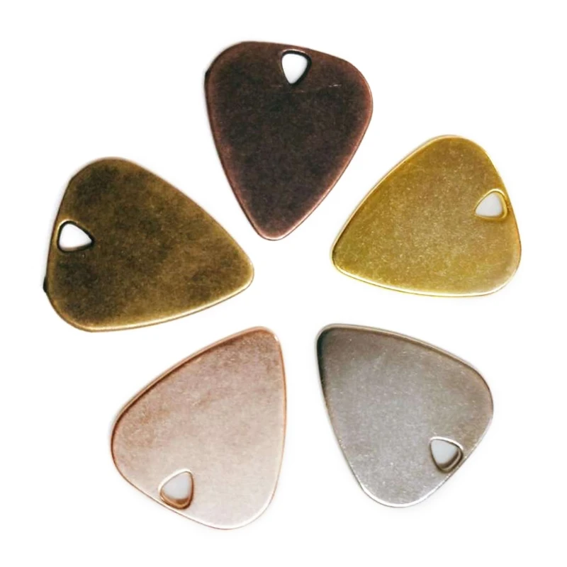Metal Guitar Picks Acoustic Retro Electric Bass Pic Plectrum Mediator Guitar Accessories for Electric Acoustic