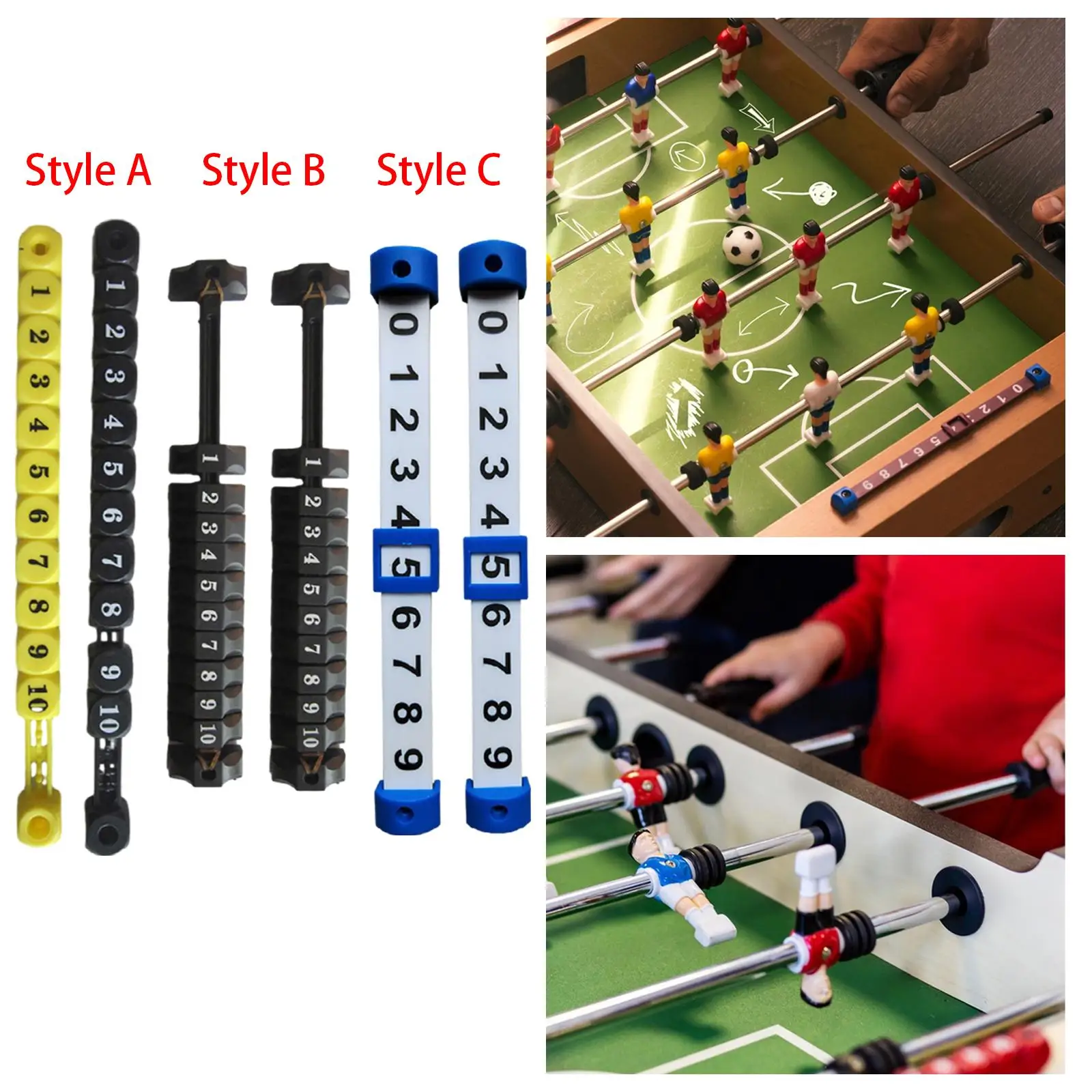 2x Foosball Scoreboard Indicator Universal Table Foosball Score Counter
