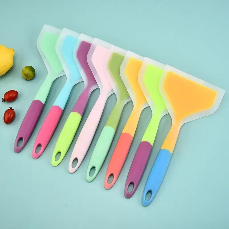Silicone Non-stick Kitchen Ware Cooking Utensils Spatula Beef Meat Egg Scraper Wide Pizza Tools Shovel Pancake Steak Spatula pancake spatula