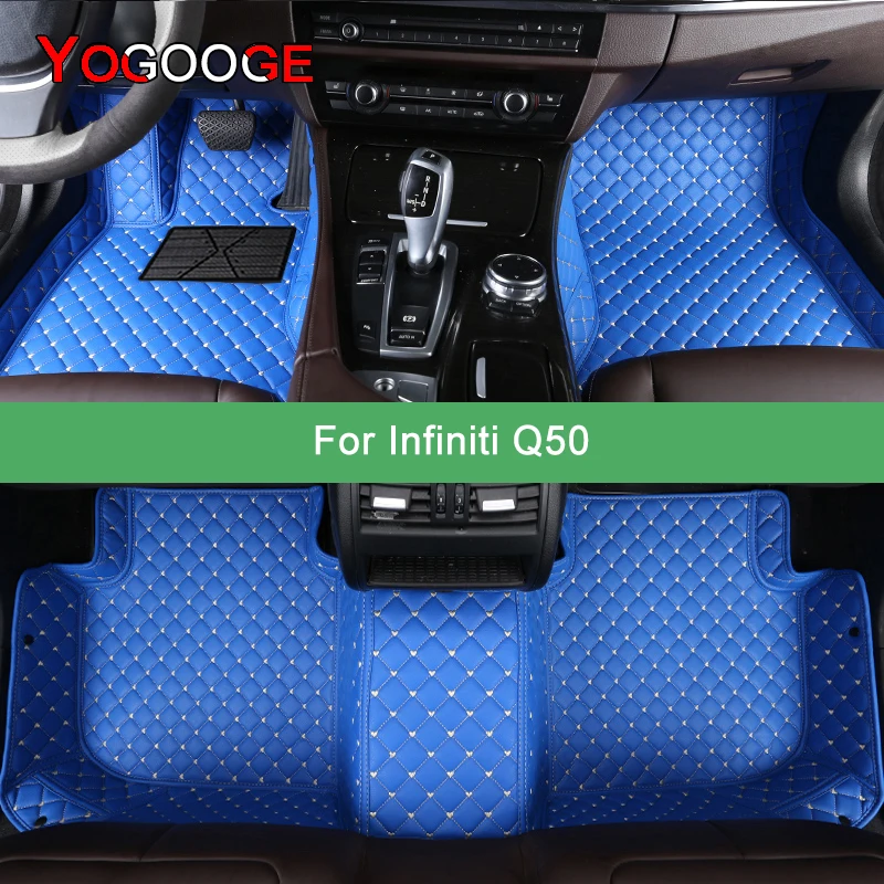 

YOGOOGE Custom Car Floor Mats For Infiniti Q50 Auto Carpets Foot Coche Accessorie