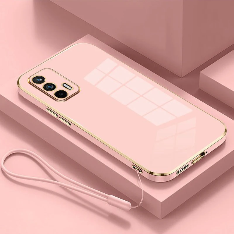 Luxury Square Plating Shockproof Back Cover