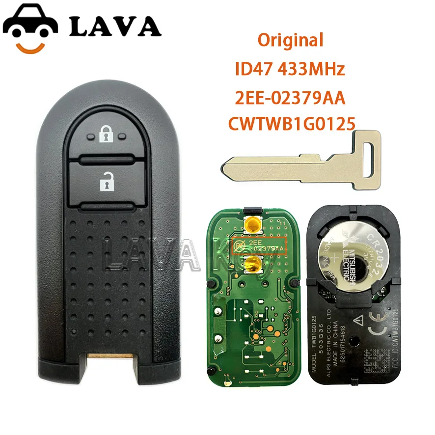 LAVA Original 2EE-02379AA CWTWB1G0125 2B Smart Key ID47 433.92MHz FSK For 2018 2019 2020 2021 Toyota Rush Daihatsu Terios