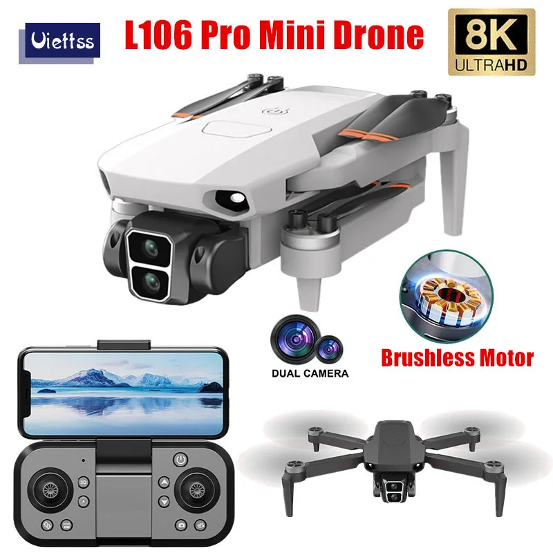 L106 Pro Mini Drone 8K Profesional Camera Optical Flow Positioning Aerial Photography Brushless Motor Foldable Quadcopter Toy L106 Pro Mini Drone 8K Profesional Camera Optical Flow Positioning Aerial Photography Brushless Motor Foldable Quadcopter Toy