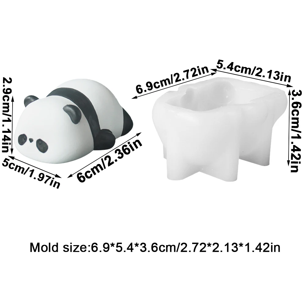 Nilpferd Silikonform Moo Deng Panda Kaninchen Tier Kneifen Kerze Form Gips Ornament Harz Kunsthandwerk Heimtextilien – Detail 7