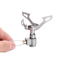 Outdoor Portable Mini Gas Stove Burner 25g Lightweight Camping Hiking Single Titanium Camping Gas Stove Camping Cooker Brs-3000t 6