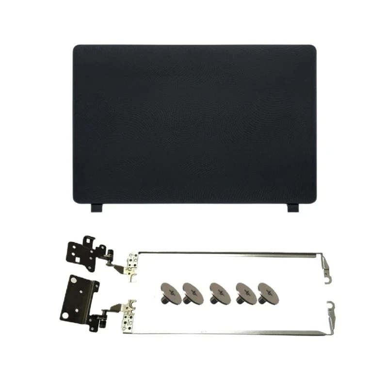 Sleek Black Laptop Case with LCD Back Cover, Front Bezel, and Hinges
