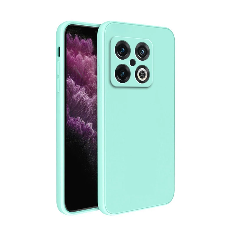 Luxury Shockproof Liquid Silicone Square Phone Case – Soft Back Cover Housing