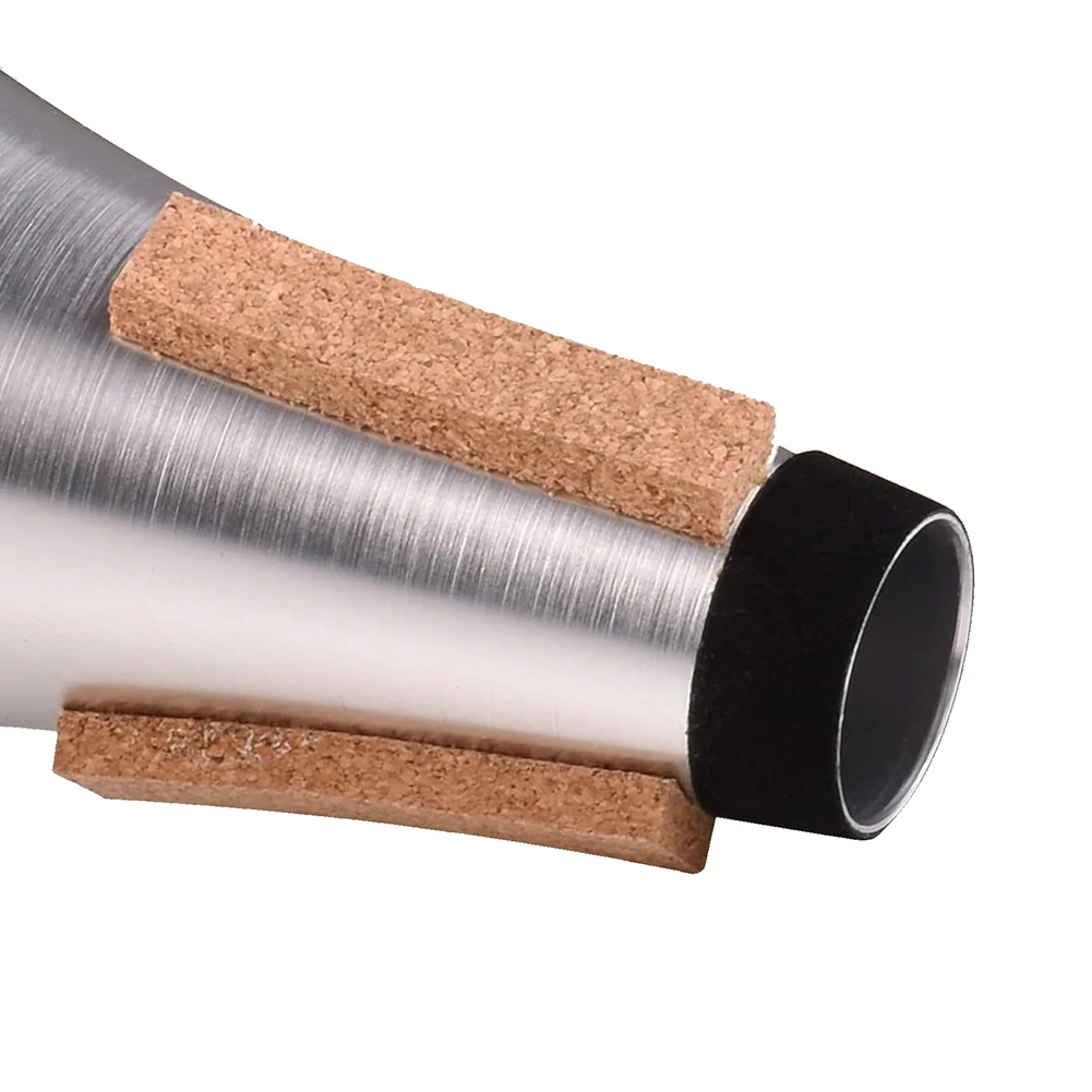 Trumpet Straight Mute with Cork Aluminum Bottom Trumpet Mute Straight Practice for Stage Performance and Practice Purpose
