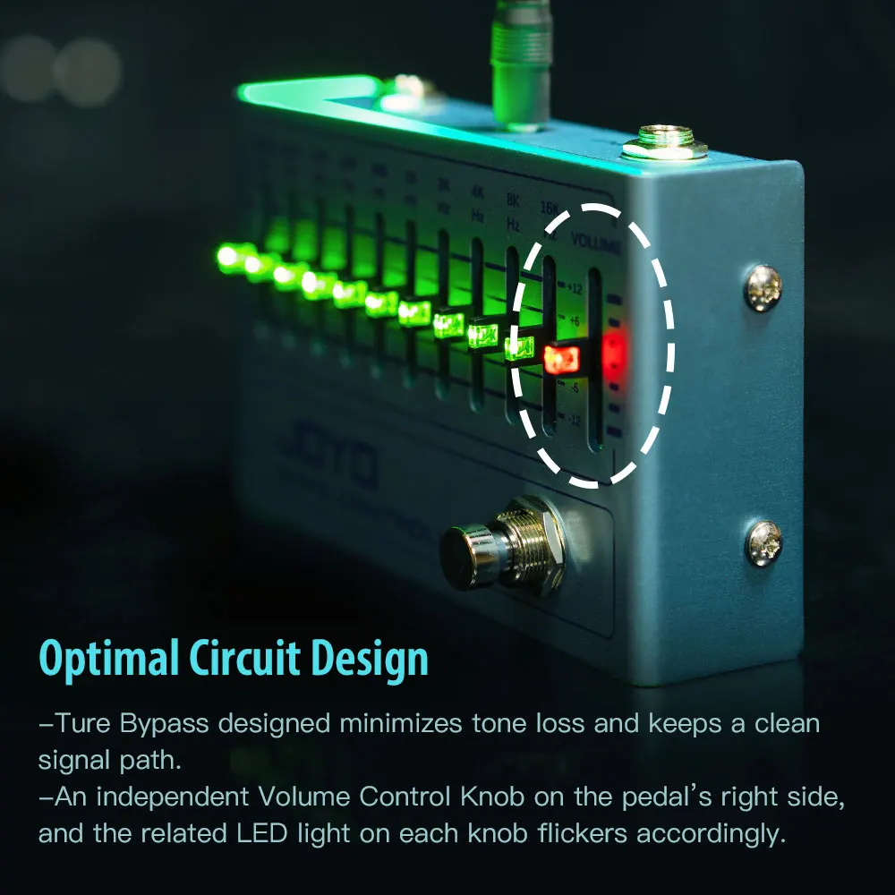R-12 BAND CONTROLLER 10 Band EQ Guitar Pedal Support ±12dB Boost Ranges from 31.