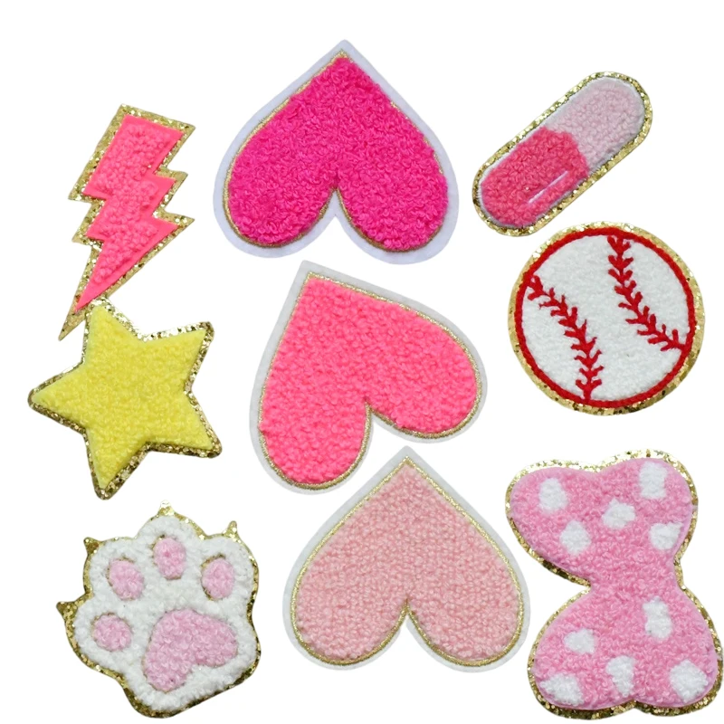 A-Z 5.5cm Adhesive Letter Patches Towel Chenille Embroidery For PVC Pouch  DIY Customized Phrase Craft Stick-on Patches - AliExpress