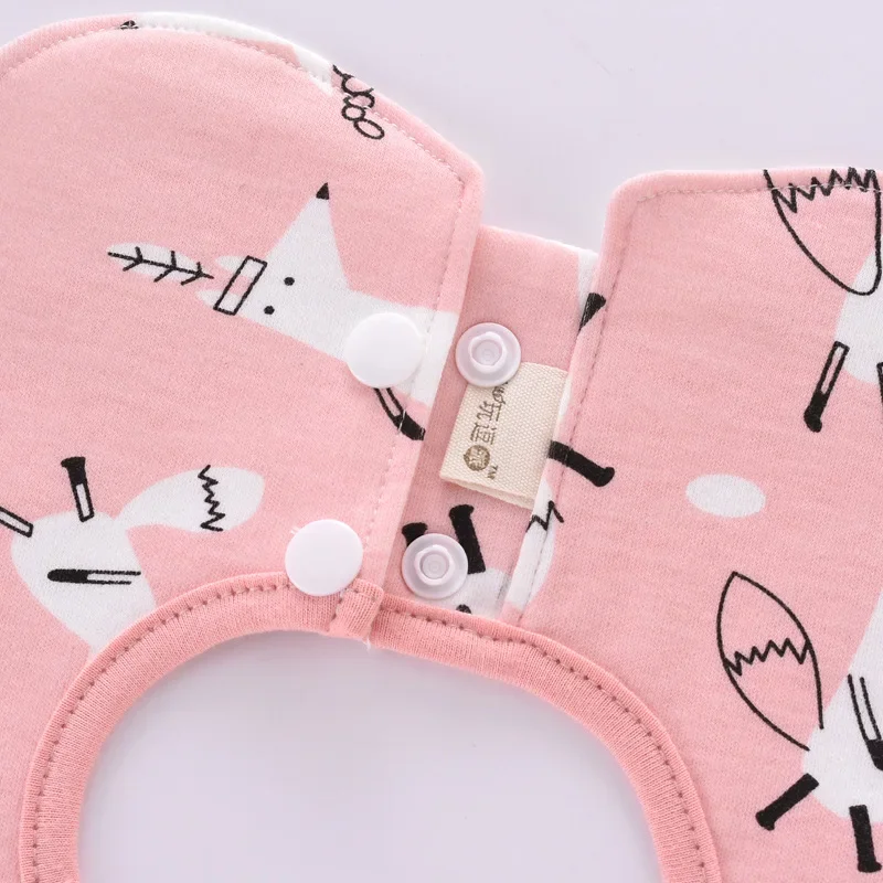 Flower Shape Baby Bibs Rotating Fashion Pattern Cartoon Animals Baby Waterproof Cloth Bibs Bandana for Girls Boys Feeding