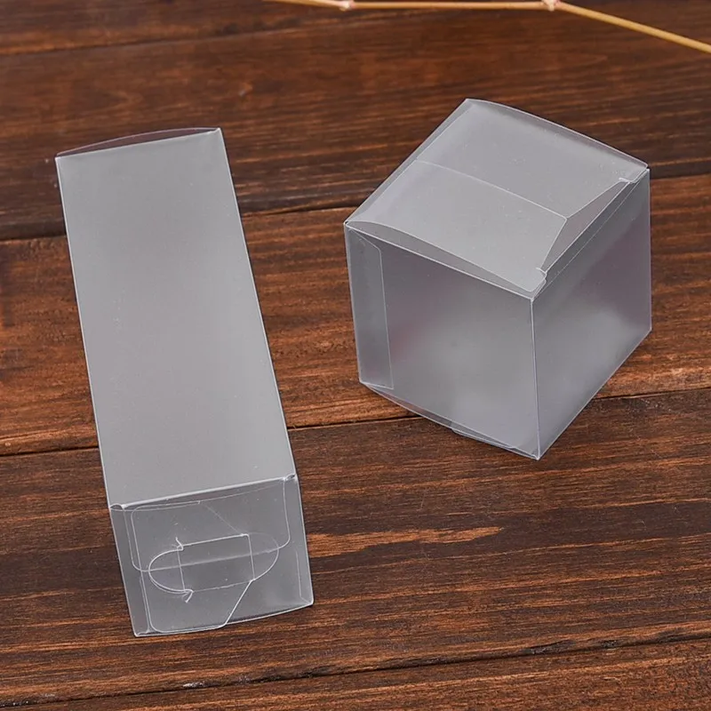 Фото 50pcs/Lot 4 * 8 * 8cm Clear Green Products Pvc Plastic Boxes for Display Case Gift Package Packing /100% Guarantee №3