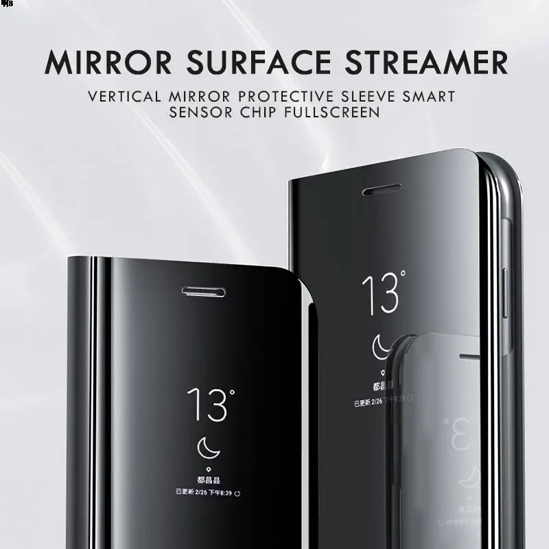 Leather Flip Case For Samsung Galaxy Note 9 N960 N960F SM-N960F 6.4'' Magnetic Smart Mirror Case For Galaxy Note 9 Note9 Cover — view 2