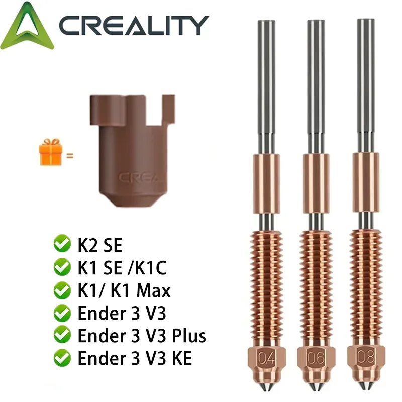 Creality Ender 3 V3/K1C Düse, Unicorn Quick-Swap-Düse mit Silikonhülle für K1C/K1 SE/Ender 3 V3/V3 Plus/V3 KE 3D-Drucker