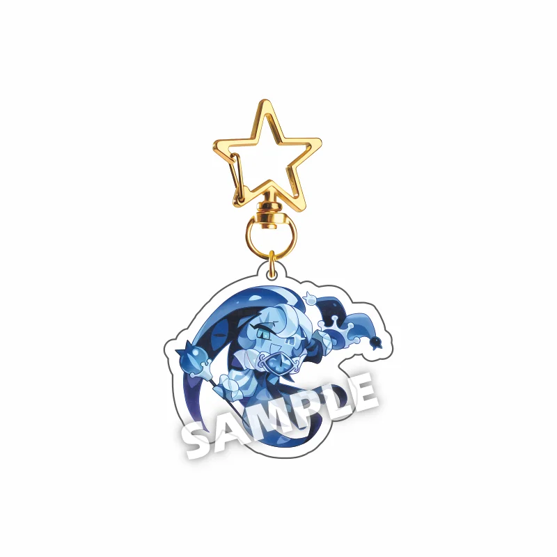 Cookie Run Kingdom Inspired Acrylic Keychain - Candy Shadow Apple Pure Vanilla Design, 6cm