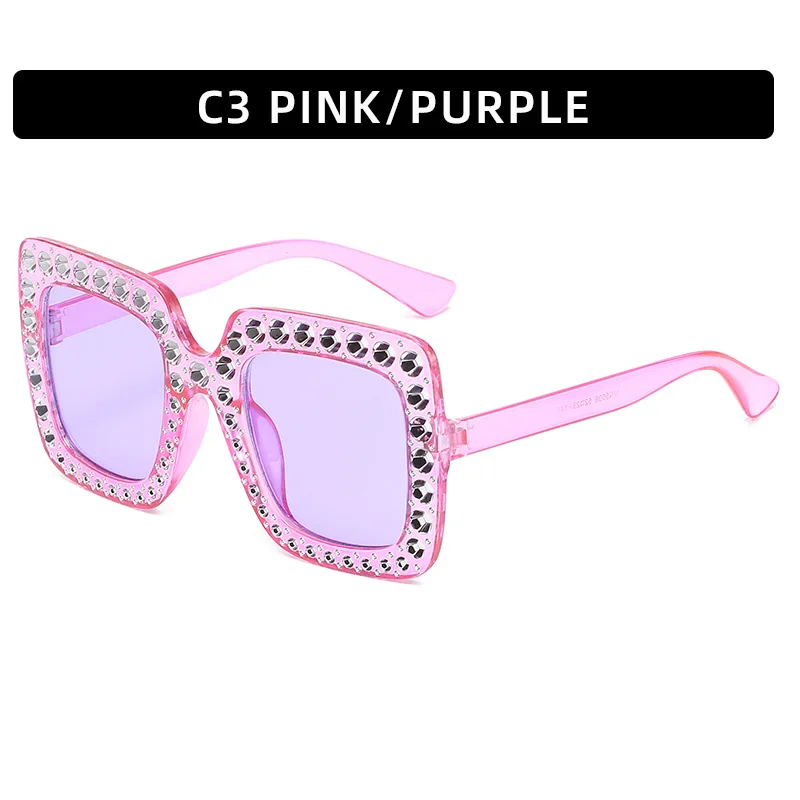 oversized sunglasses Retro Oversize Mosaic Star Sunglasses Women 2022 Cute Sexy Model Catwalk Style Sun Glasses Ladies Fashion Decoration Eyewears UV rectangle sunglasses Sunglasses