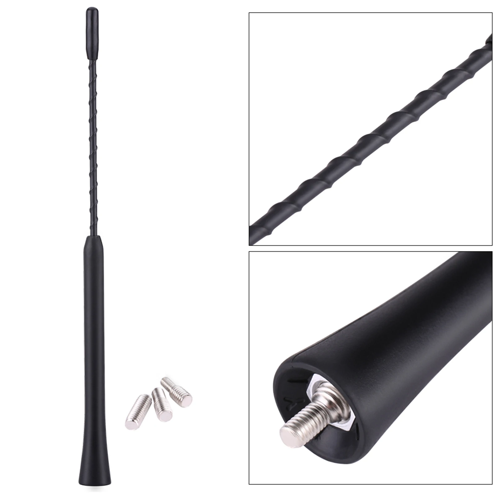 Car Replacement 9 Inches Anti Noise Beesting Aerial FM Radio Antenna Screws