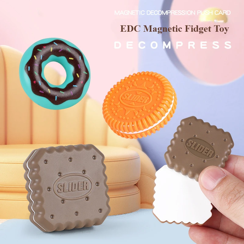 EDC Push Slider Fidget Anti Stress Toys Finger Spinner Poker Relieve Anxiety Toy Portable Pop Magnetic Slider Games fidget toy sensory fidget toy anti stress toy