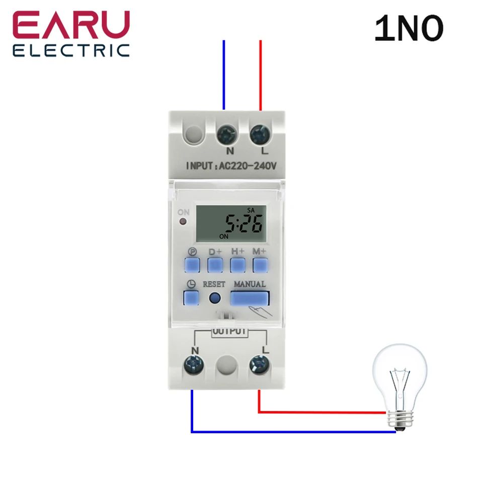 Commutateur Électronique à Minuterie Numérique Programmable LCD THC 30A