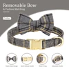 Nylon Dog Collar Harness Leash Set Adjustable Puppy Dogs Harnesses Vest Cute Bowknot Pet Collars With Lead for Small Medium Dogs 4