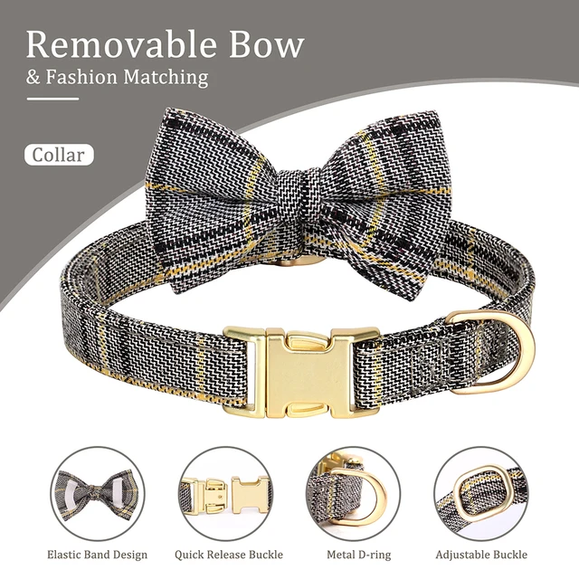 Nylon Dog Collar Harness Leash Set Adjustable Puppy Dogs Harnesses Vest Cute Bowknot Pet Collars With Lead for Small Medium Dogs 4