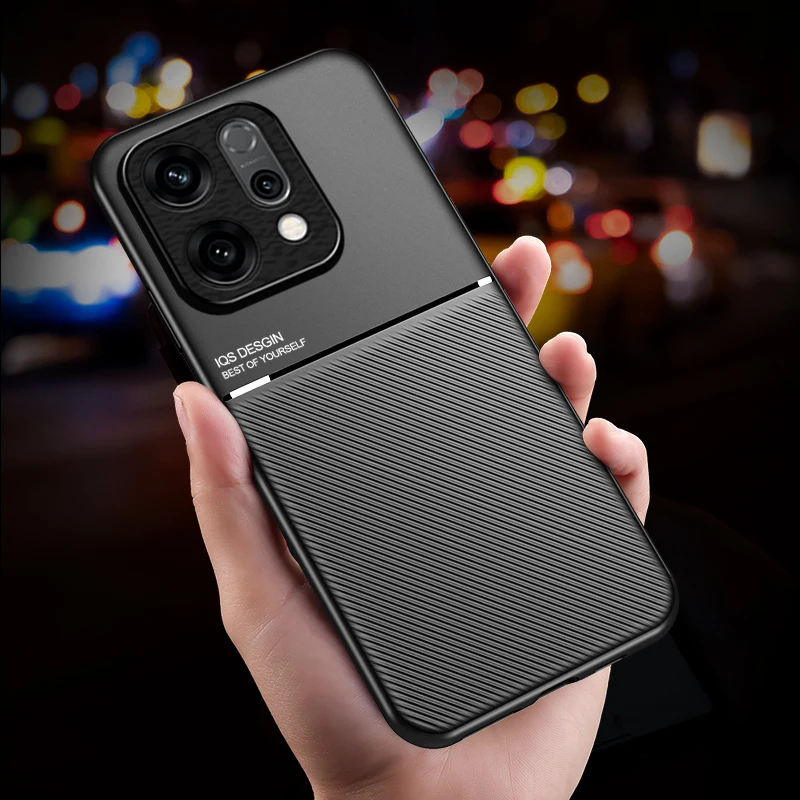 Shockproof Magnetic Car Holder Leather Silicone Case