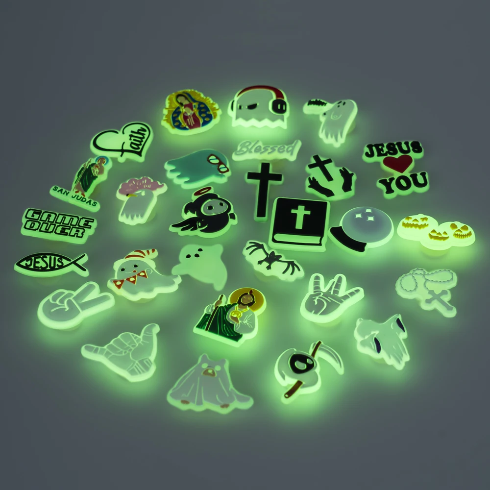Shoe Charms Women Sneaker Clog Buckle Random Luminous Decor 10/20/50/100PCS