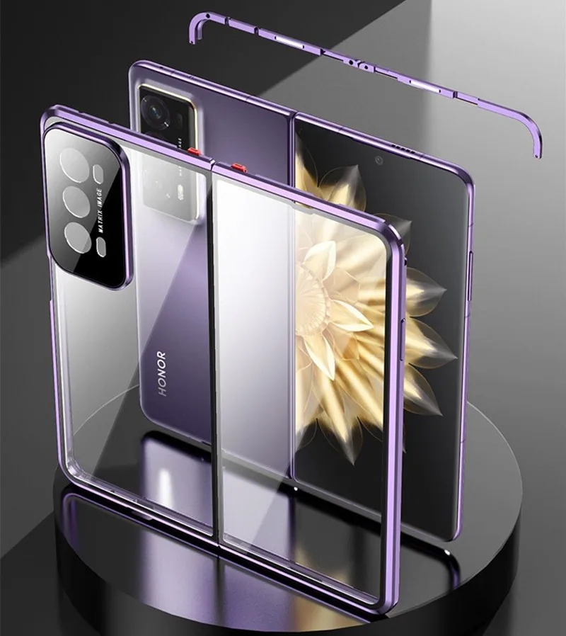 Coque Complète + Verre Trempé Anti-espion Pour Honor Magic 6 Lite / 5 Pro - Noire - Neuf