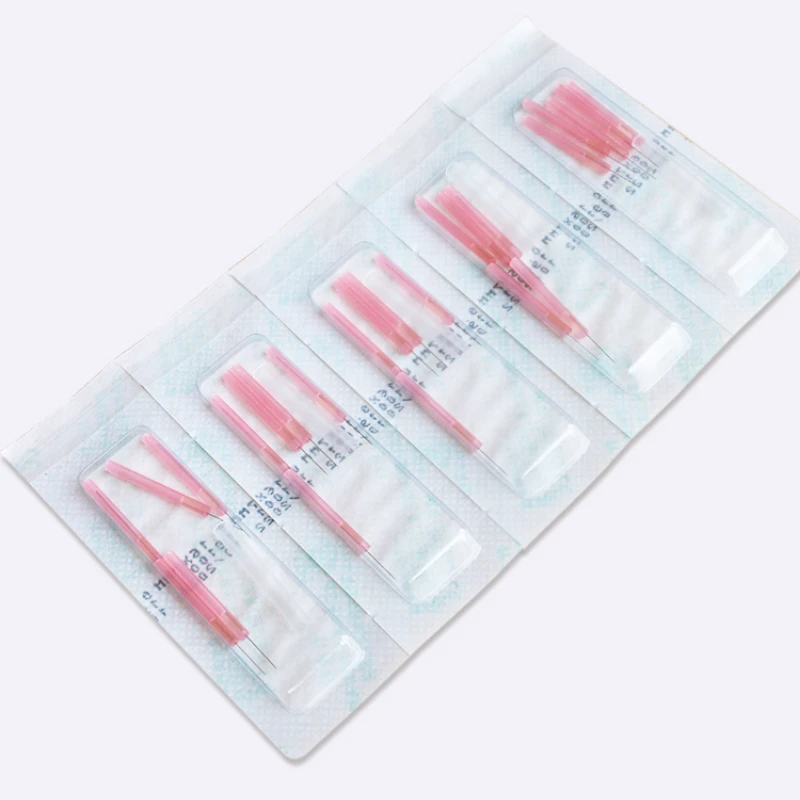 500Pcs Sterile Acupuncture Needle with Tube Plastic Handle Micro Needle Beauty Massage 0.12/0.14/0.16/0.18/0.20