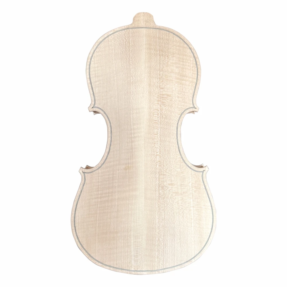 4/4Unfinished White Violin Natural Dried Maple Back Spruce Top solid wood DIY white violino Ebony accessories Factory