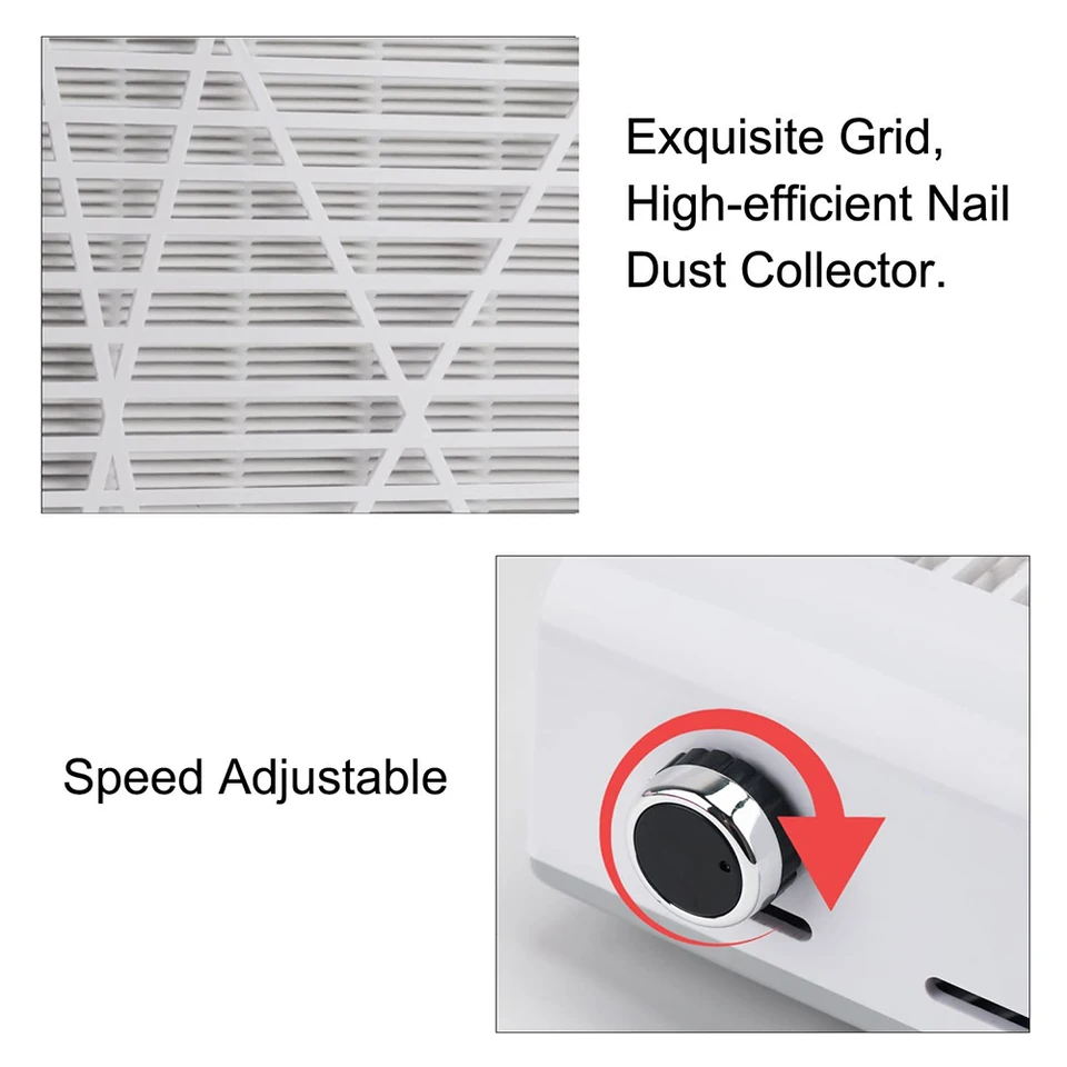 80 ワットネイル掃除機ネイル集塵機再利用可能なフィルタータイプ