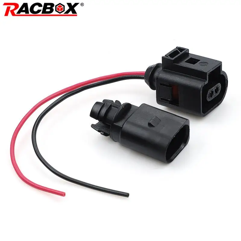 temperature sensor 6RD820535 Car 2pins Outside Ambient Air Temperature Sensor with Pigtail Plug 1J0973702 for VW Beetle Passat B5 Audi A4 Q3 Q5