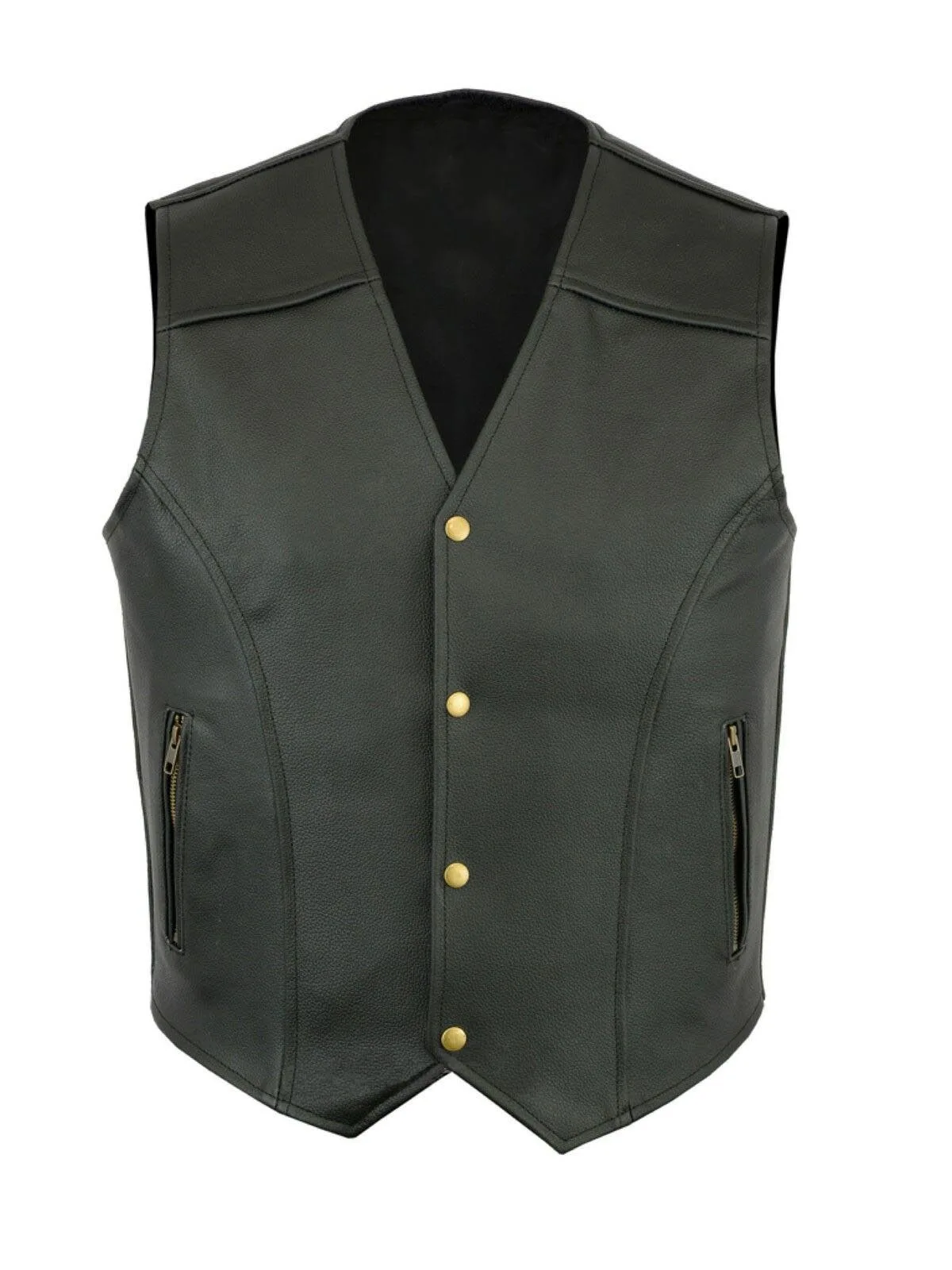 Gilet De Motard En Cuir Avec Velcro, Gilet Personnalisé MDM9145 - MDM LEDER