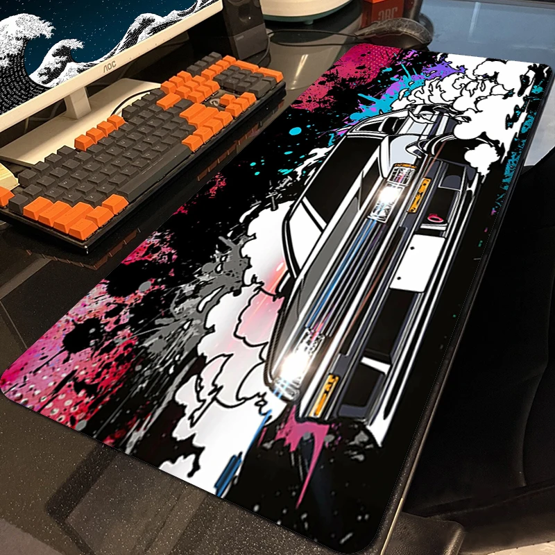

Initial D Large Mouse Mat Black Mousepad Big Gaming Mousepads Manga Car Rubber Keyboard Mats E-sports Desk Pad print Mouse Pads