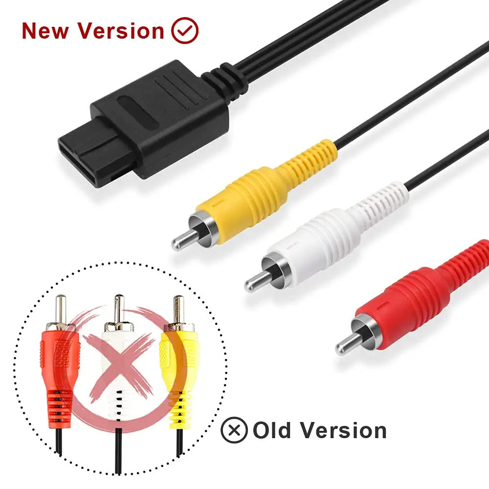 AV Cable Composite Video Compatible with Nintendo 64