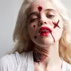 30pcs Waterproof Halloween Tattoo Stickers Bleeding Wound Scar Temporary Tattoos for Women Men Fake Tattoo For Halloween Party 2