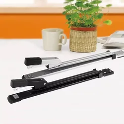 1pc White Black Long Rotate Arm Stapler Metal Special A3 A4 Sewing Machine Lengthening Staple Paper Stapling Office Bookbinding