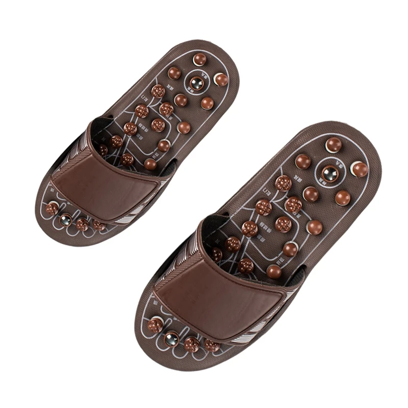 

2 Pairs Acupressure Foot Massager Massage Slippers Shoes Reflexology Sandals Relief Plantar Fasciitis Arthritis,M & XL