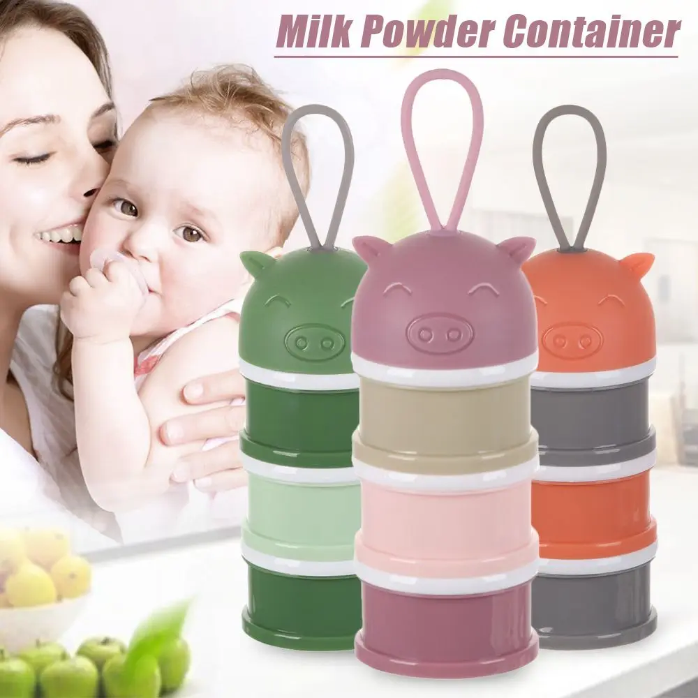

3 Layers Feeding Portable Infant milk powder container Formula dispenser baby milk bottle food storage box