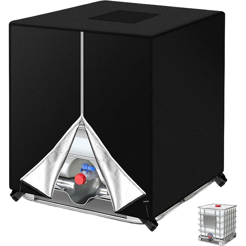 מכסה IBC Tote עבור מיכל מים 275 גלון ירוק מכסה מיכל IBC עמיד באבק 1000L 800L 600L 300L 210D בד אוקספורד מגן