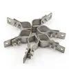 2~20Pcs SS304 Stainless Steel Pipe Clamp Wave Sunshade Nets Accessories Sun Shade Net Install Kit Adjustable Fixed Pipe Clamps 5