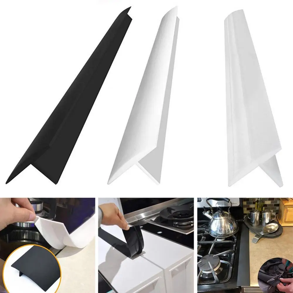 

Rubber Kitchen Stove Counter Gap Cover Easy Clean Heat-resistant Protector Cap