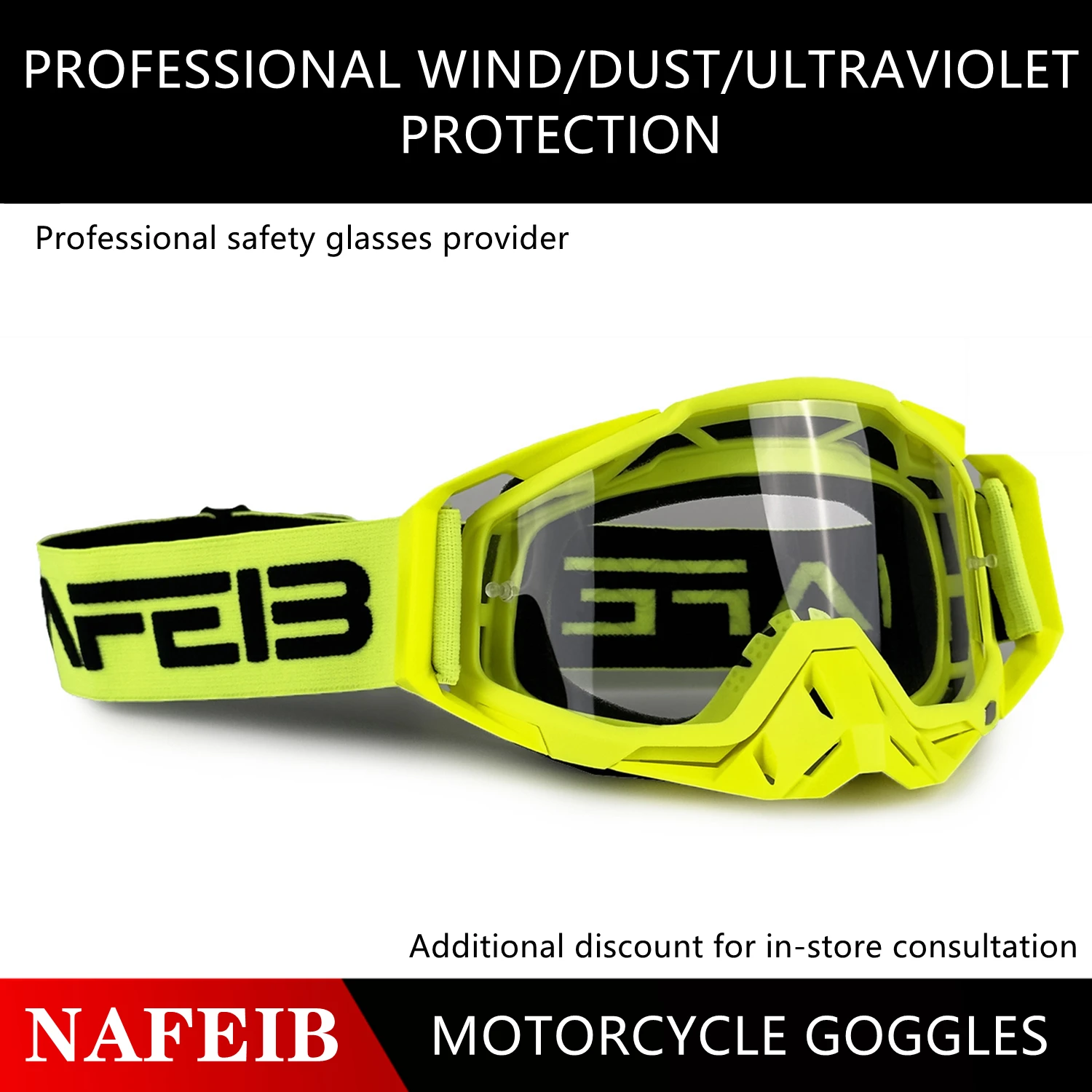 NAFEIB Motocross Glasses Motorcycle Sunglasses Man Windproof